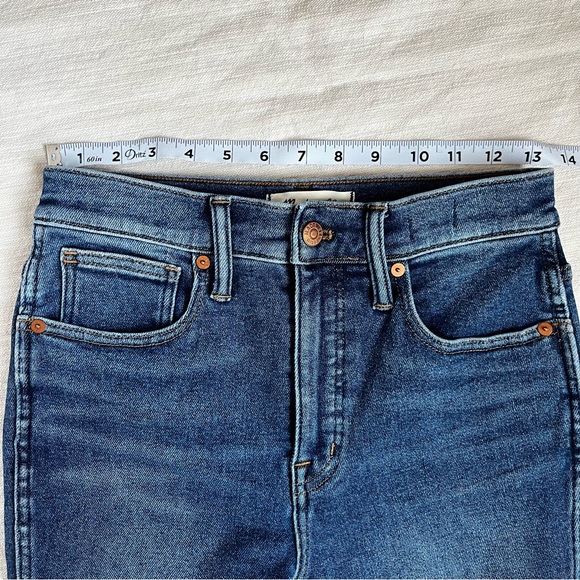 Madewell 10" High-Rise Skinny Jeans, Size 26, Smithley Wash - Picture 9 of 12